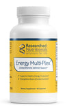 Researched Nutritionals frasco frontal mostrando etiqueta y beneficios claros