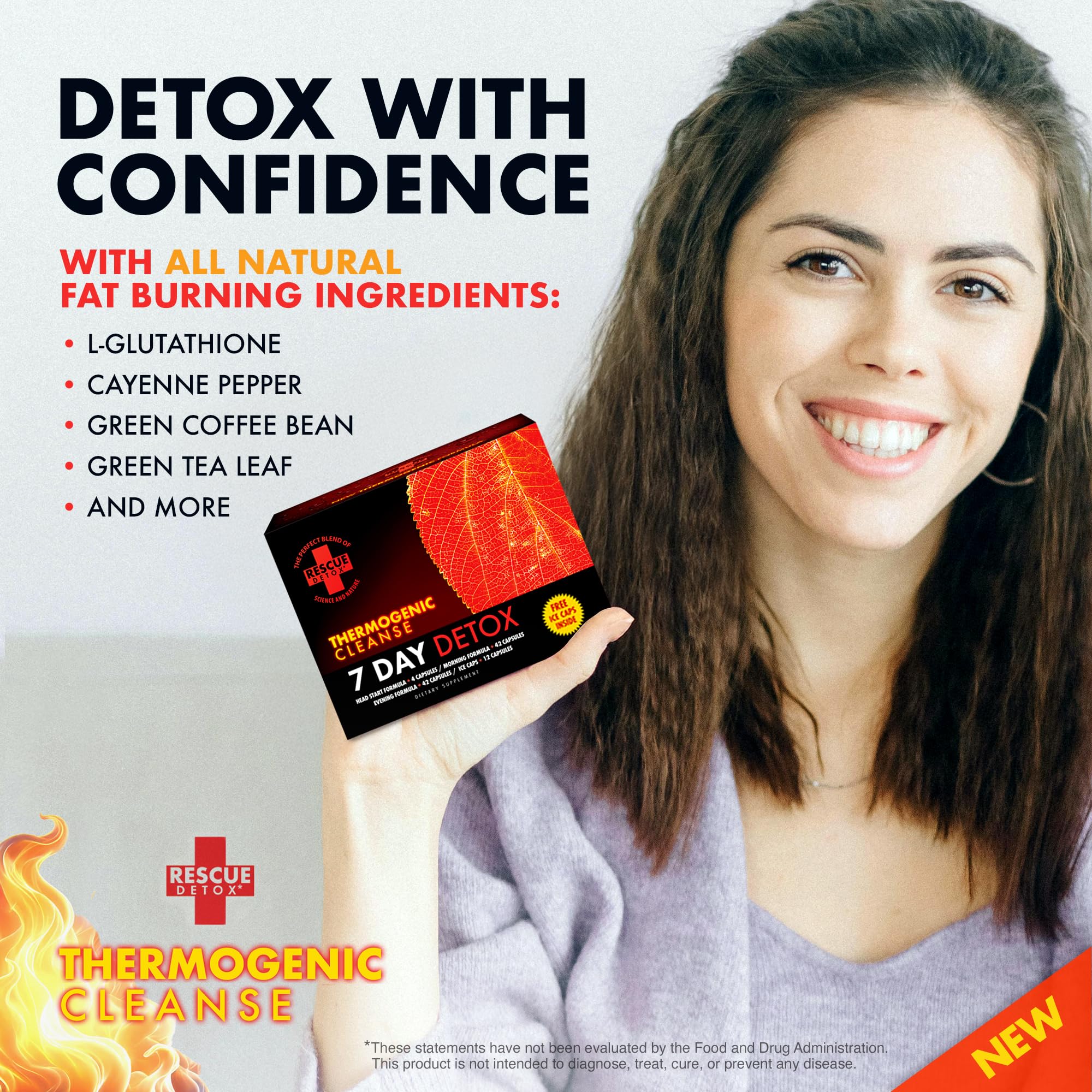 Rescue Detox primer plano de cápsulas mostrando textura y dosificación clara