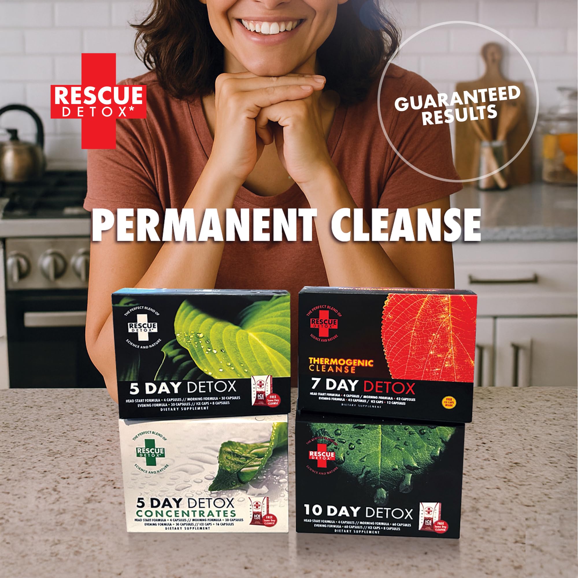Rescue Detox etiqueta con instrucciones claras y soporte en EE. UU.