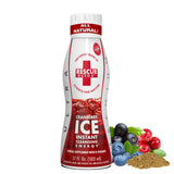 Rescue Detox ICE frontal de 17oz mostrando etiqueta y sabor cranberry, práctico para limpieza rápida