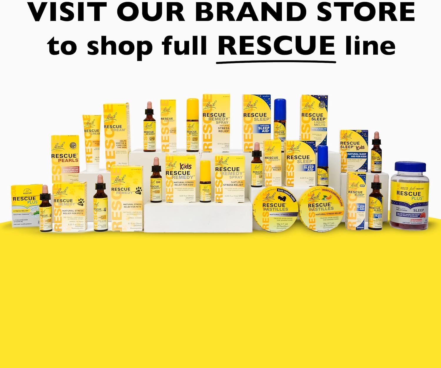 RESCUE gominolas junto a portátil en oficina para apoyo al bienestar diurno