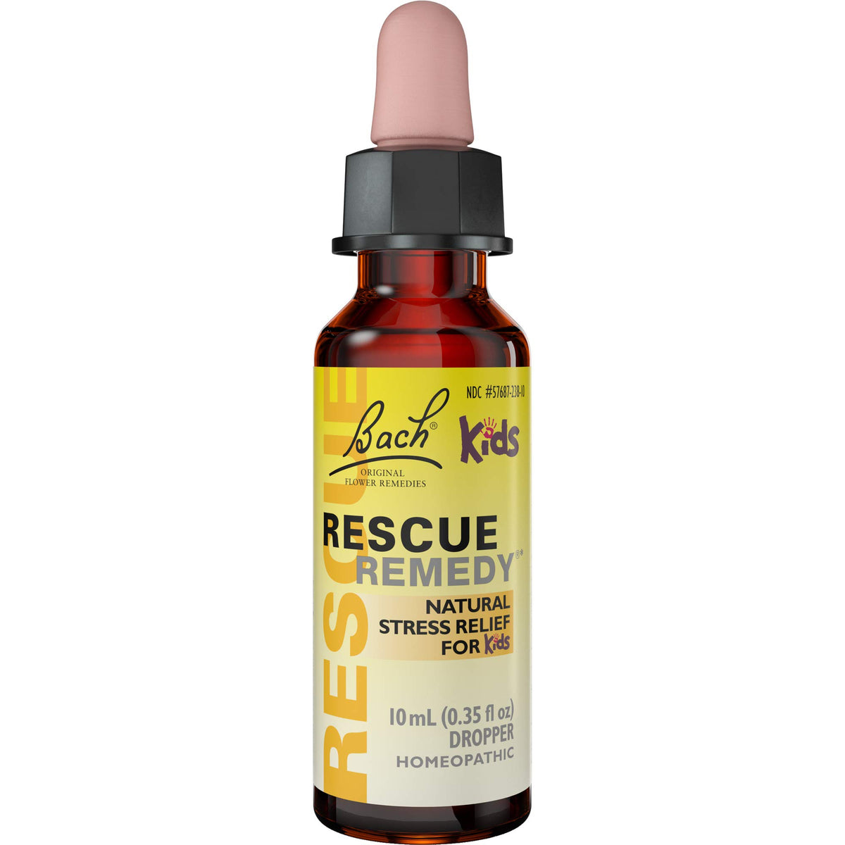 RESCUE frasco frontal mostrando etiqueta clara y beneficios visibles