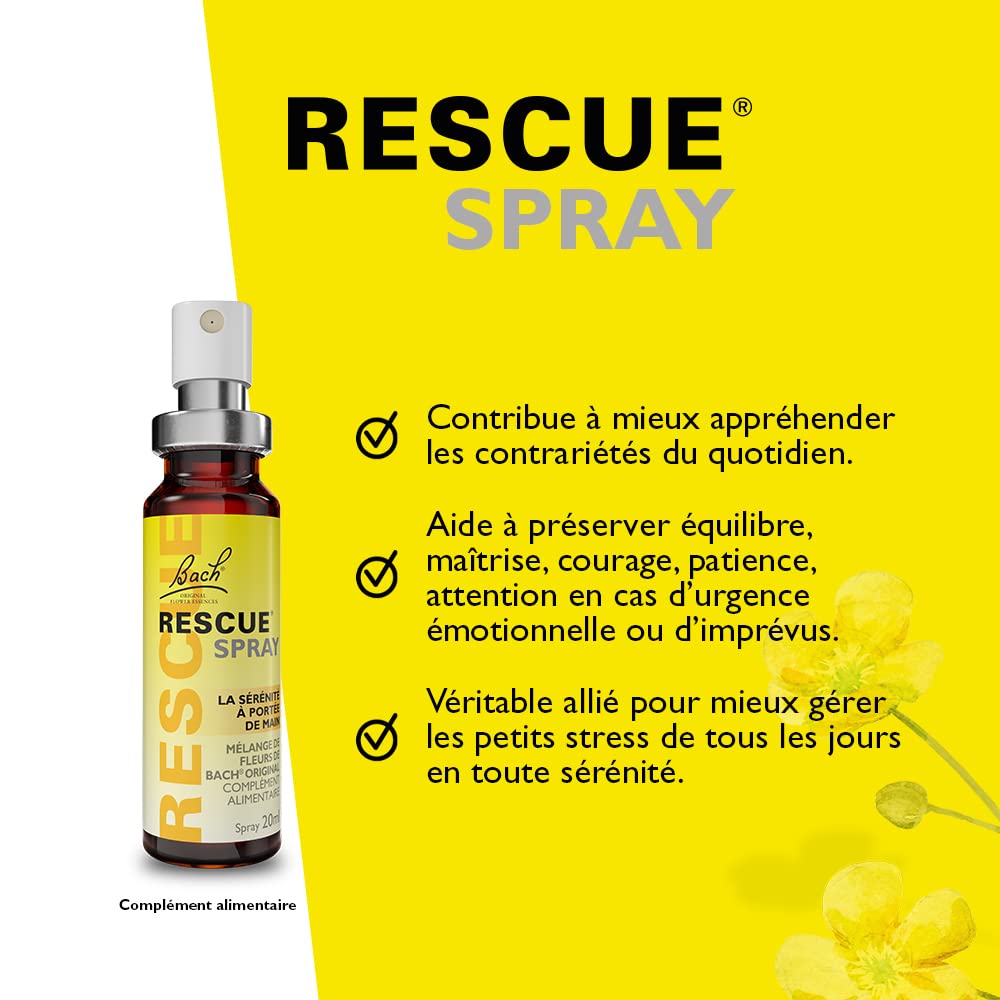 RESCUE spray niebla fina en primer plano que evidencia fácil absorción