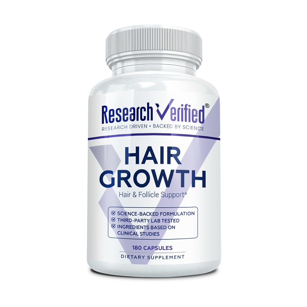 Research Verified envase frontal mostrando 180 cápsulas y beneficio de suministro trimestral