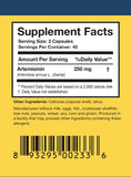 Researched Nutritionals polvo de Artemisia annua mostrando concentración y calidad