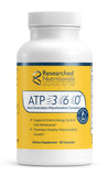 Researched Nutritionals frasco frontal mostrando etiqueta y cápsulas, confianza en la fórmula