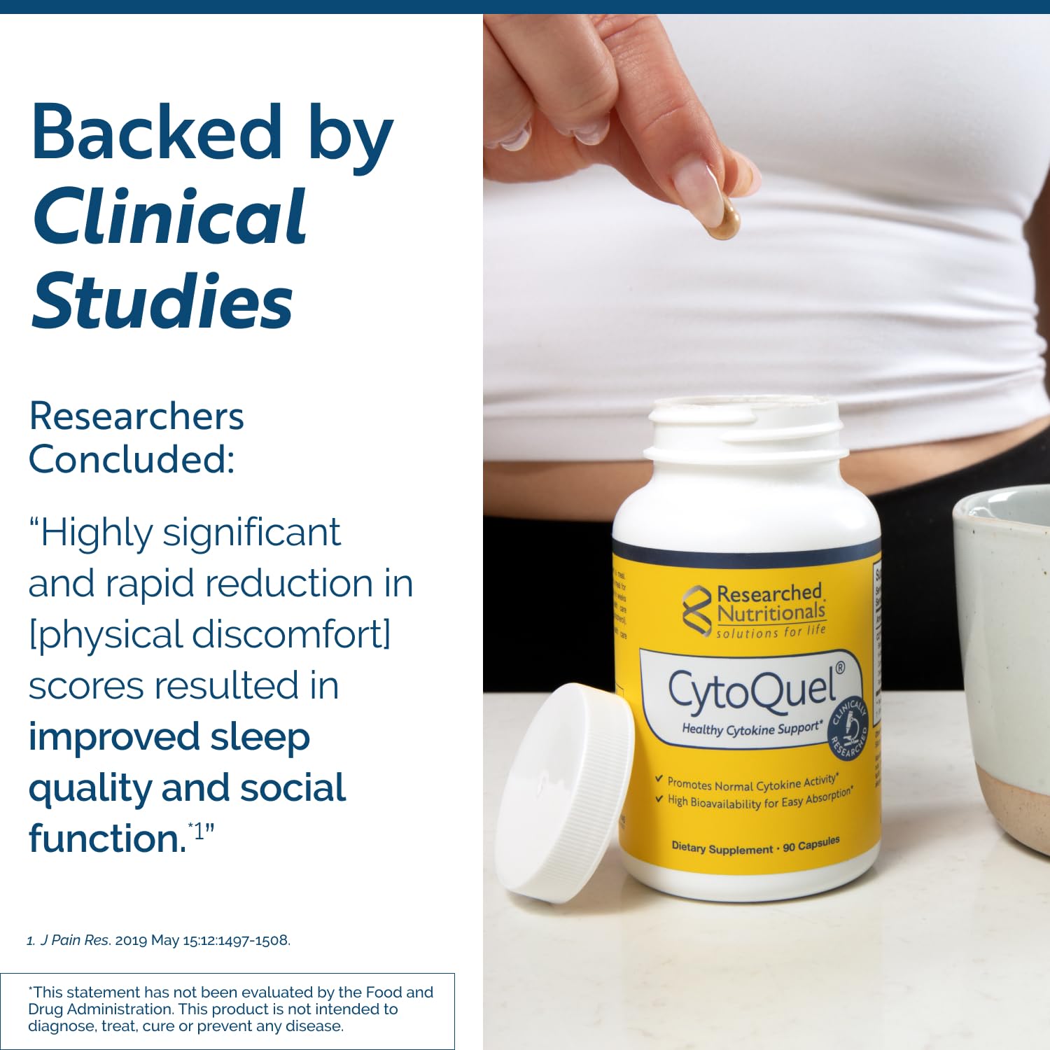 Researched Nutritionals polvo del extracto, textura y pureza visibles
