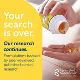 Researched Nutritionals frasco en ambiente doméstico sobre mesa representando uso diario y estilo de vida