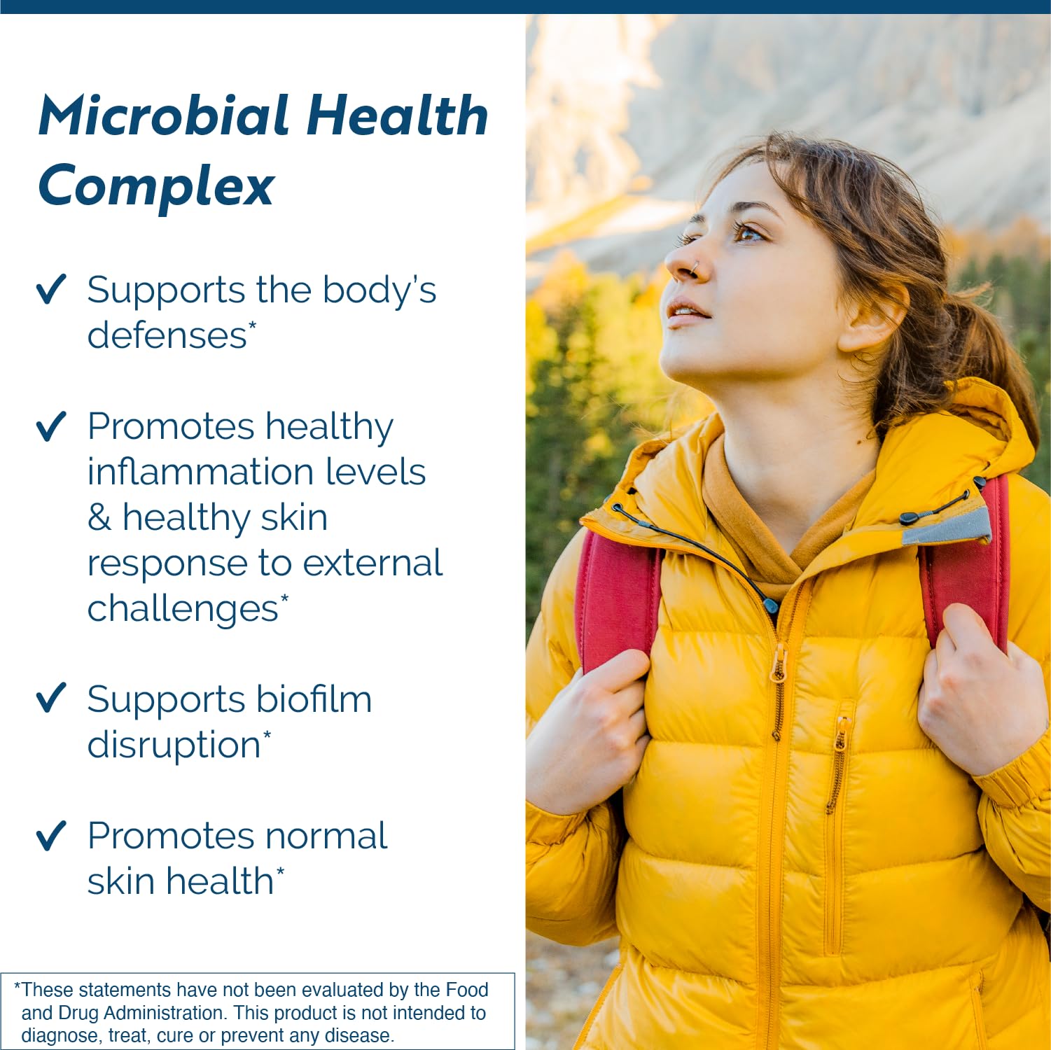 Researched Nutritionals Microbinate cápsulas junto a una cuchara para fácil dosificación