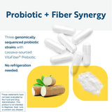 Researched Nutritionals CoreBiotic con fibra VitaFiber y prebióticos resaltando apoyo al microbioma