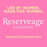 Reserveage Nutrition producto con mujer activa ilustrando conveniencia