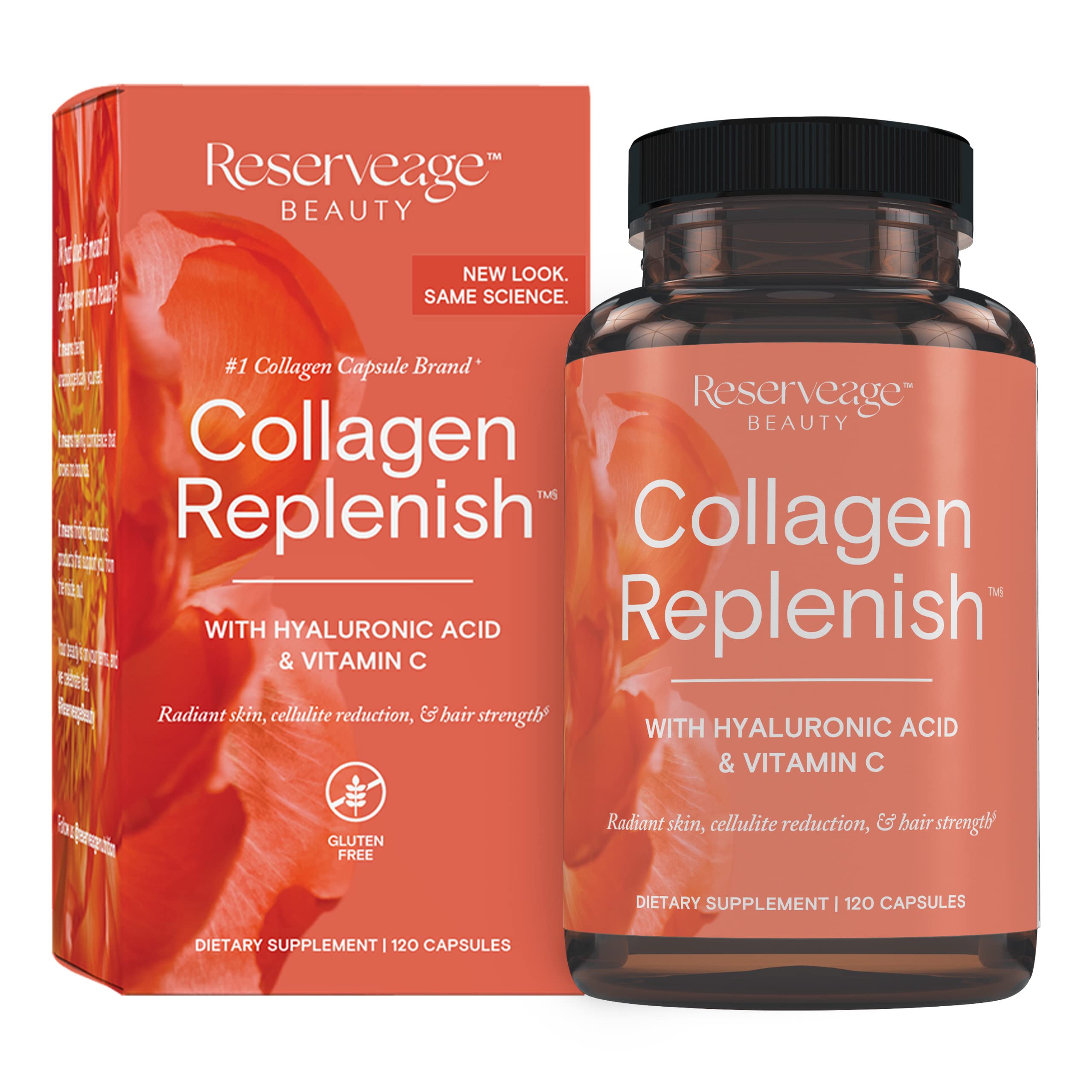 Reserveage Nutrition envase frontal mostrando fórmula y beneficios