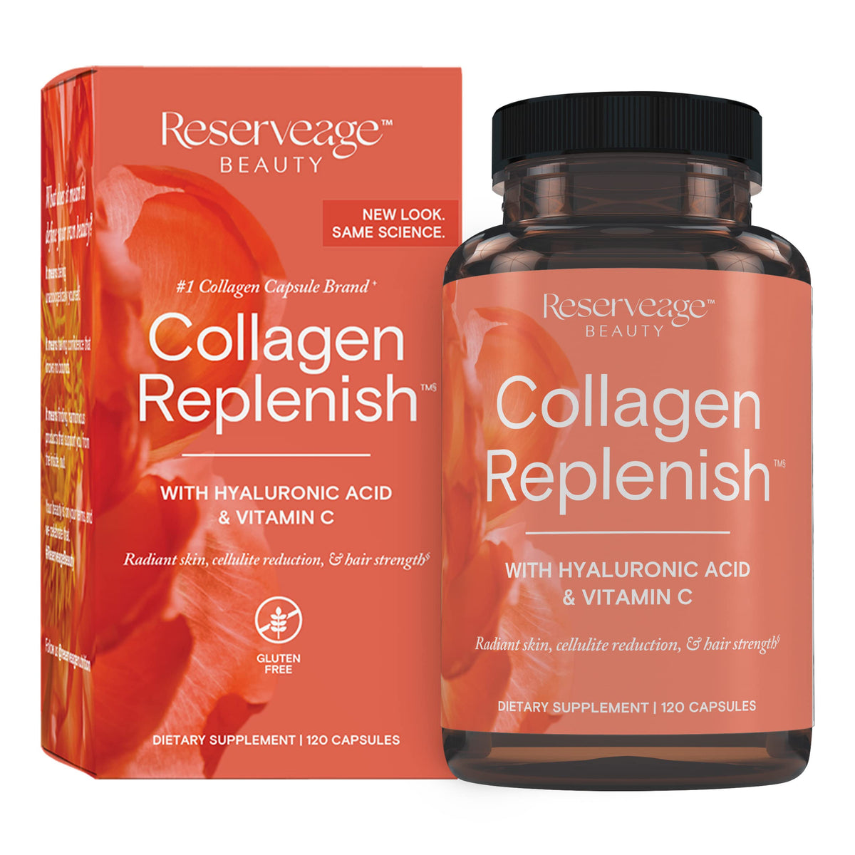 Reserveage Nutrition envase frontal mostrando fórmula y beneficios