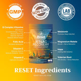 Reset Jet Lag Recovery Patch en neceser de viaje para rutina práctica