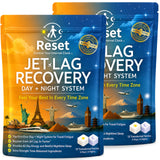 Reset Jet Lag Recovery Patch packaging frontal mostrando estuche compacto y portable