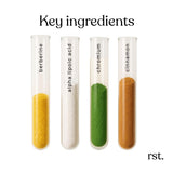 reset wellness polvo interior del suplemento indicando pureza