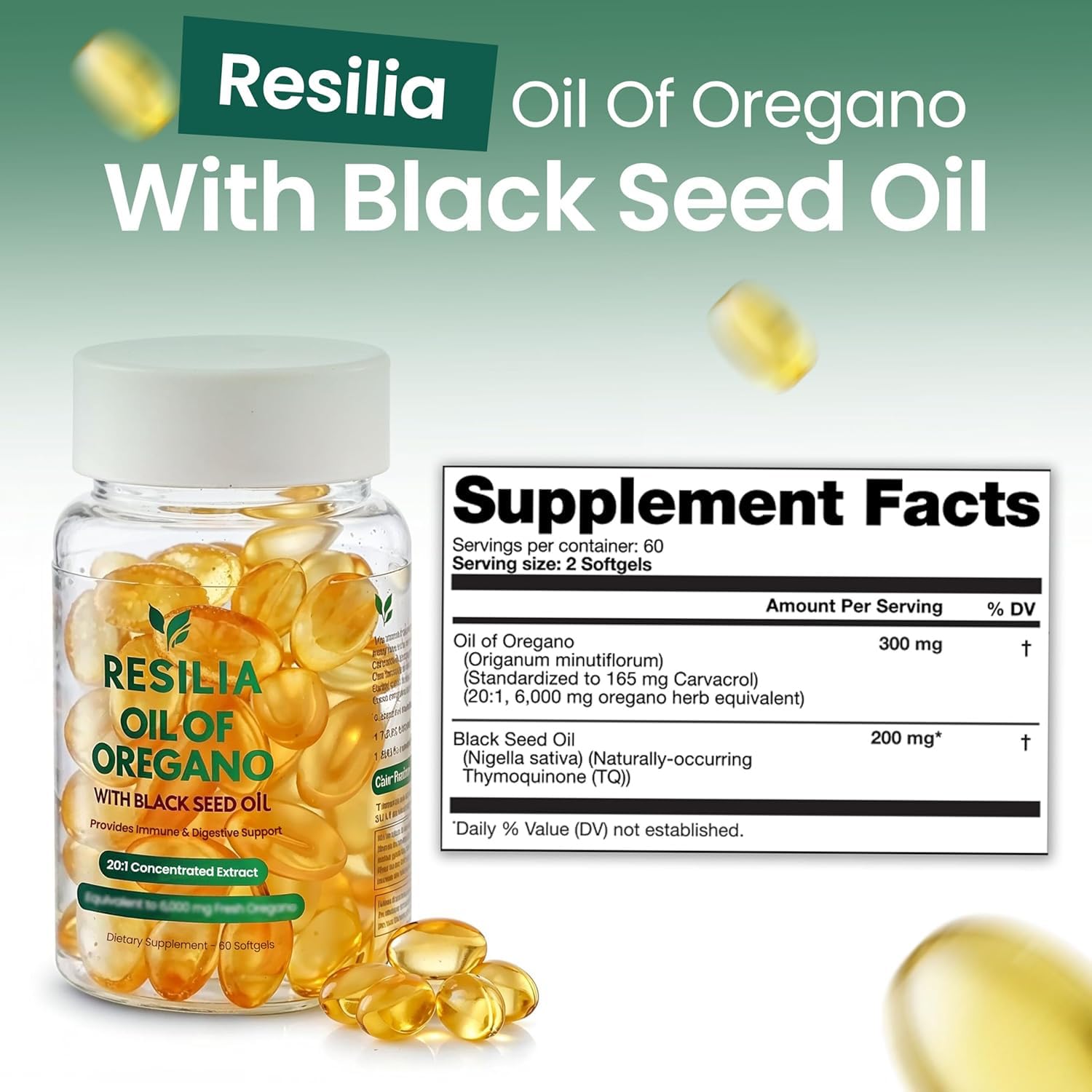 Resilia Oil Of Oregano detalle de la textura de la cápsula que facilita la deglución
