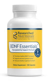 Researched Nutritionals frasco frontal mostrando la marca y beneficio cognitivo