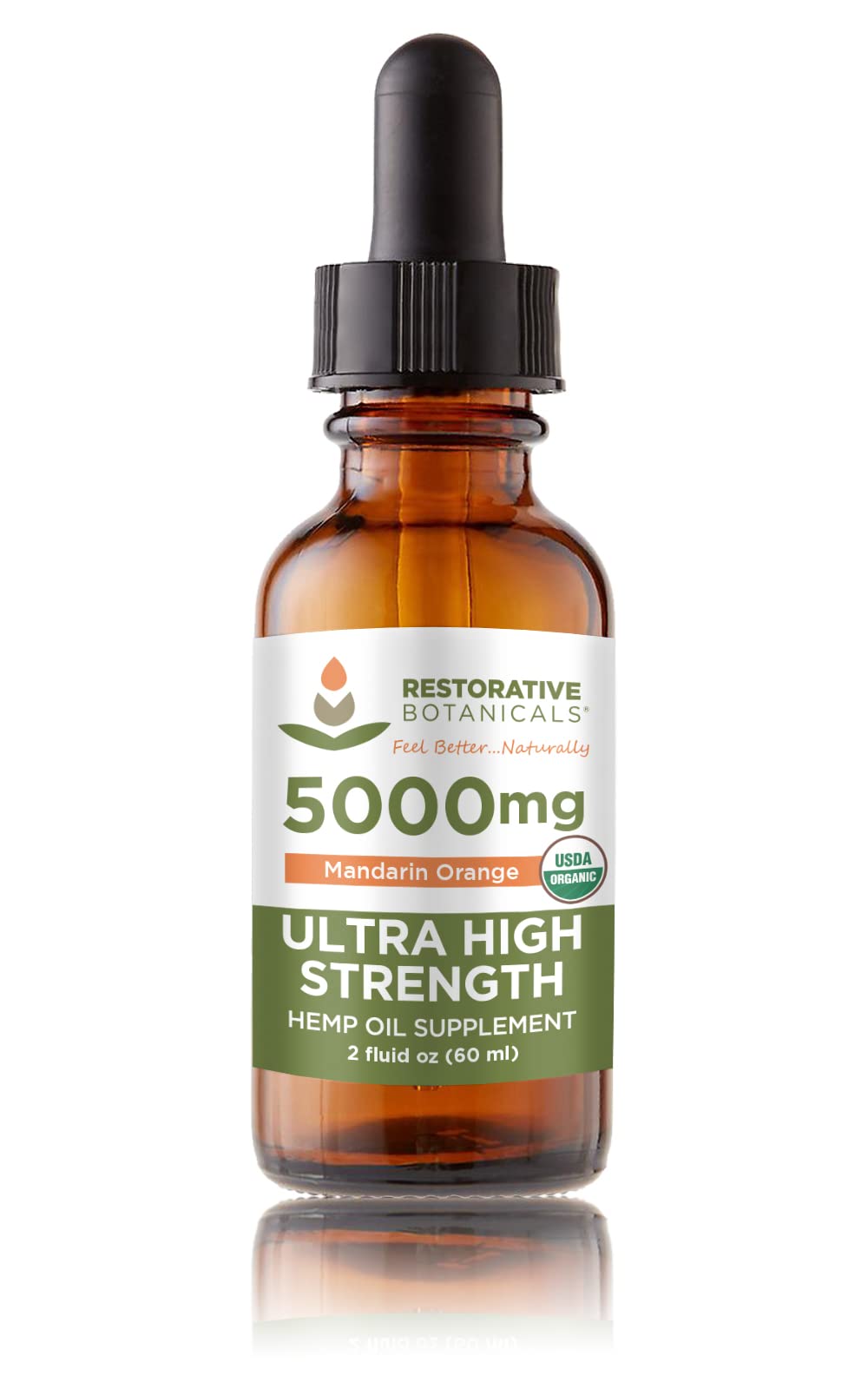 Restorative Botanicals frente del envase mostrando etiqueta clara y beneficio orgánico