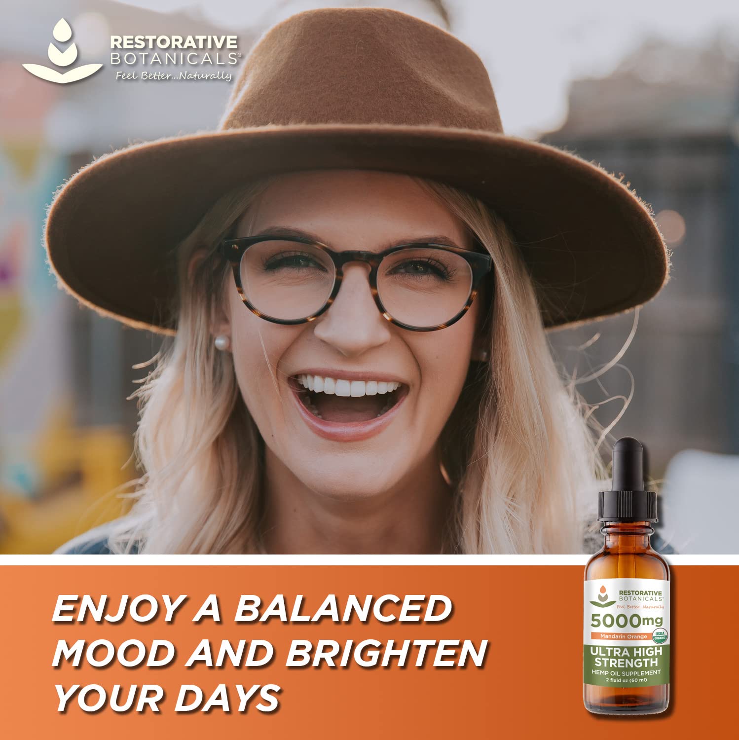 Restorative Botanicals gotas sublinguales en uso para administración fácil