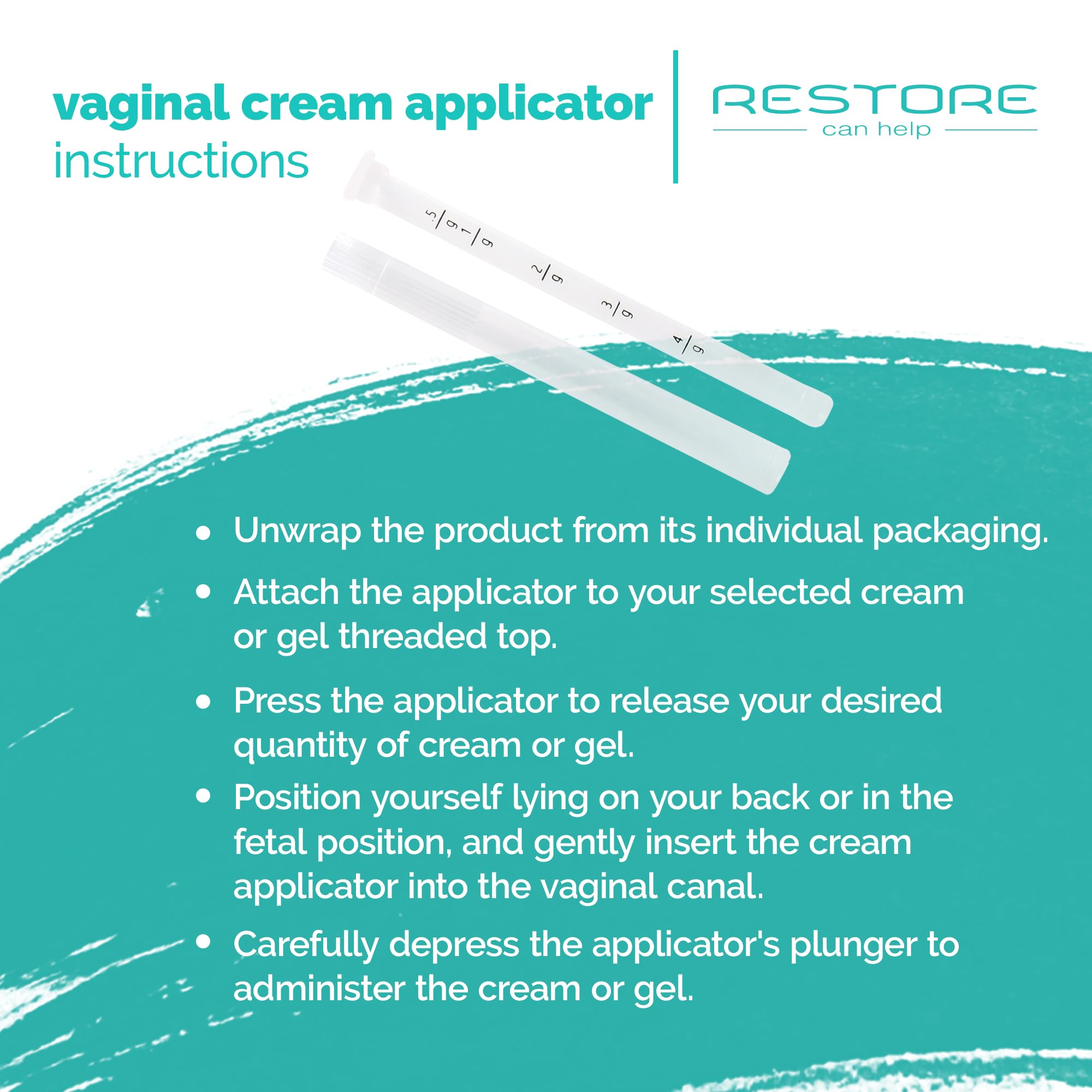 Restore Can Help aplicador en uso demostrando inserción cómoda y controlada