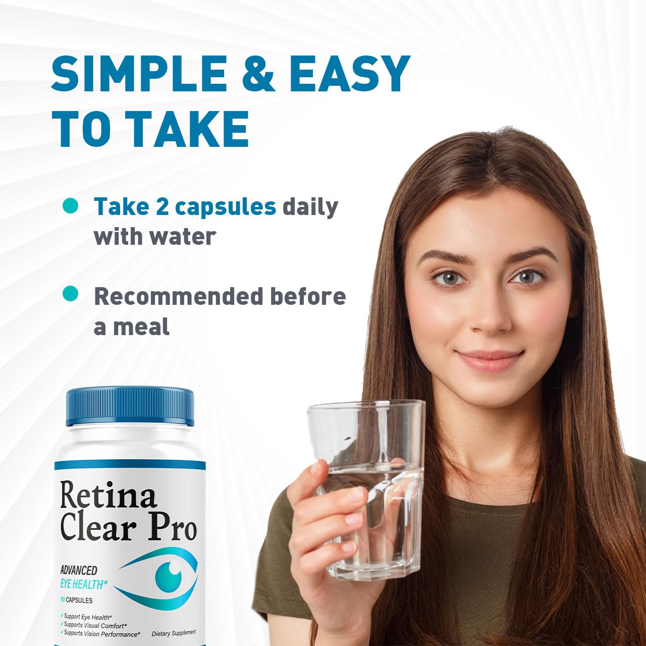 Retina Clear Pro etiqueta con ingredientes y dosificación clara para confianza