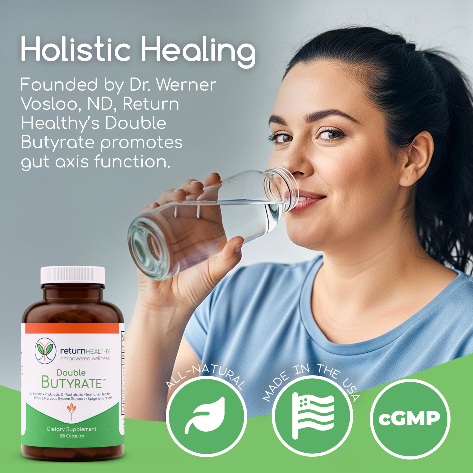 Return Healthy etiqueta con información nutricional clara y composición detallada