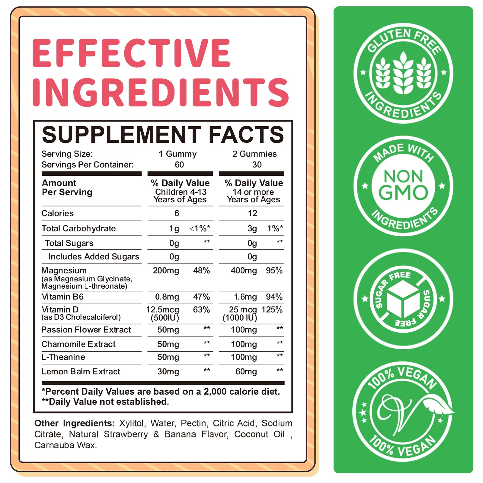 ReviNutra etiqueta de ingredientes que destaca magnesio glicinato y vitaminas