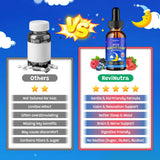 ReviNutra botella junto a moneda para comparar tamaño y portabilidad