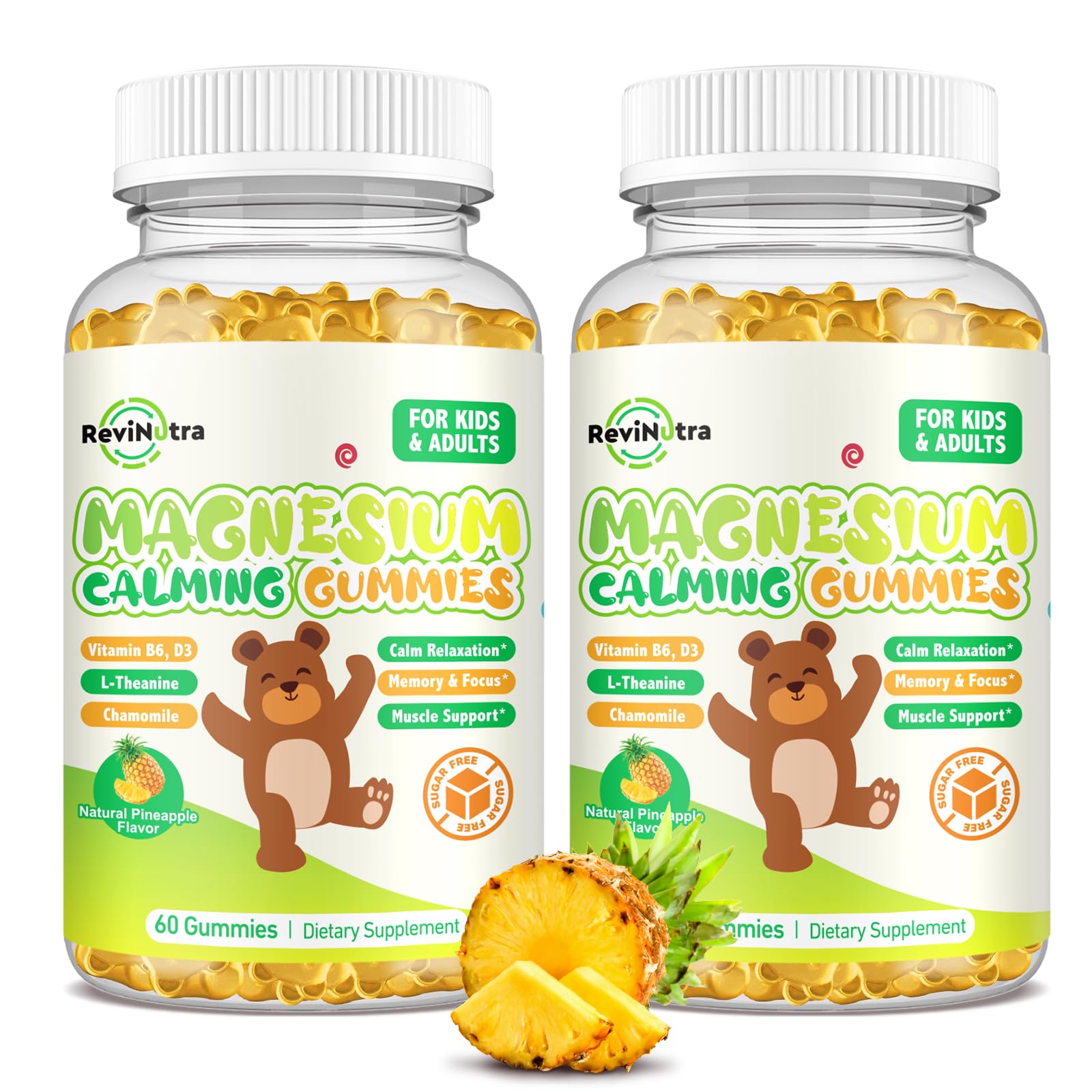 ReviNutra frente del empaque mostrando 120 gominolas y beneficios