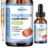 ReviNutra frontal de la botella mostrando fórmula triple magnesio y beneficios