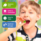 ReviNutra manzana y kiwi ilustrados indicando sabor atractivo