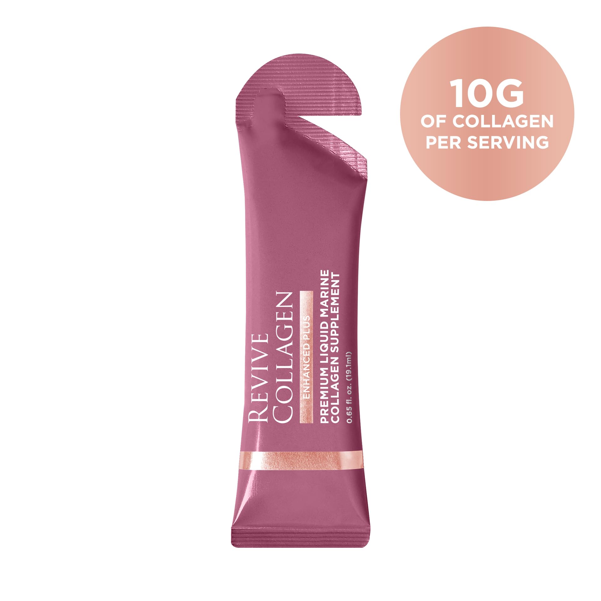Revive Collagen detalle del líquido tropical demostrando textura y claridad