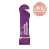 Revive Collagen sobres abiertos mostrando polvo fácil de disolver para uso diario