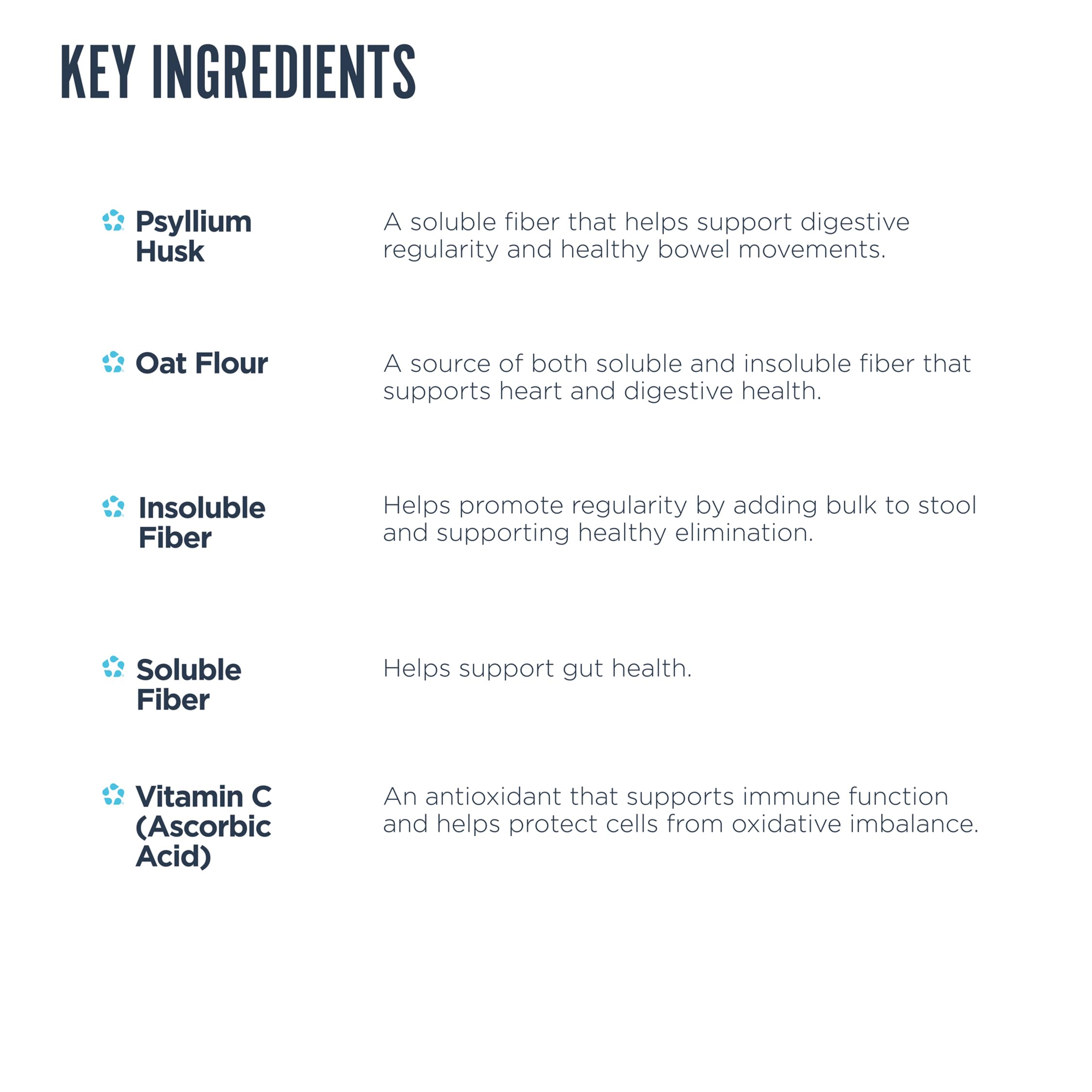 Revive etiqueta con ingredientes clave psyllium inulina linaza destacada