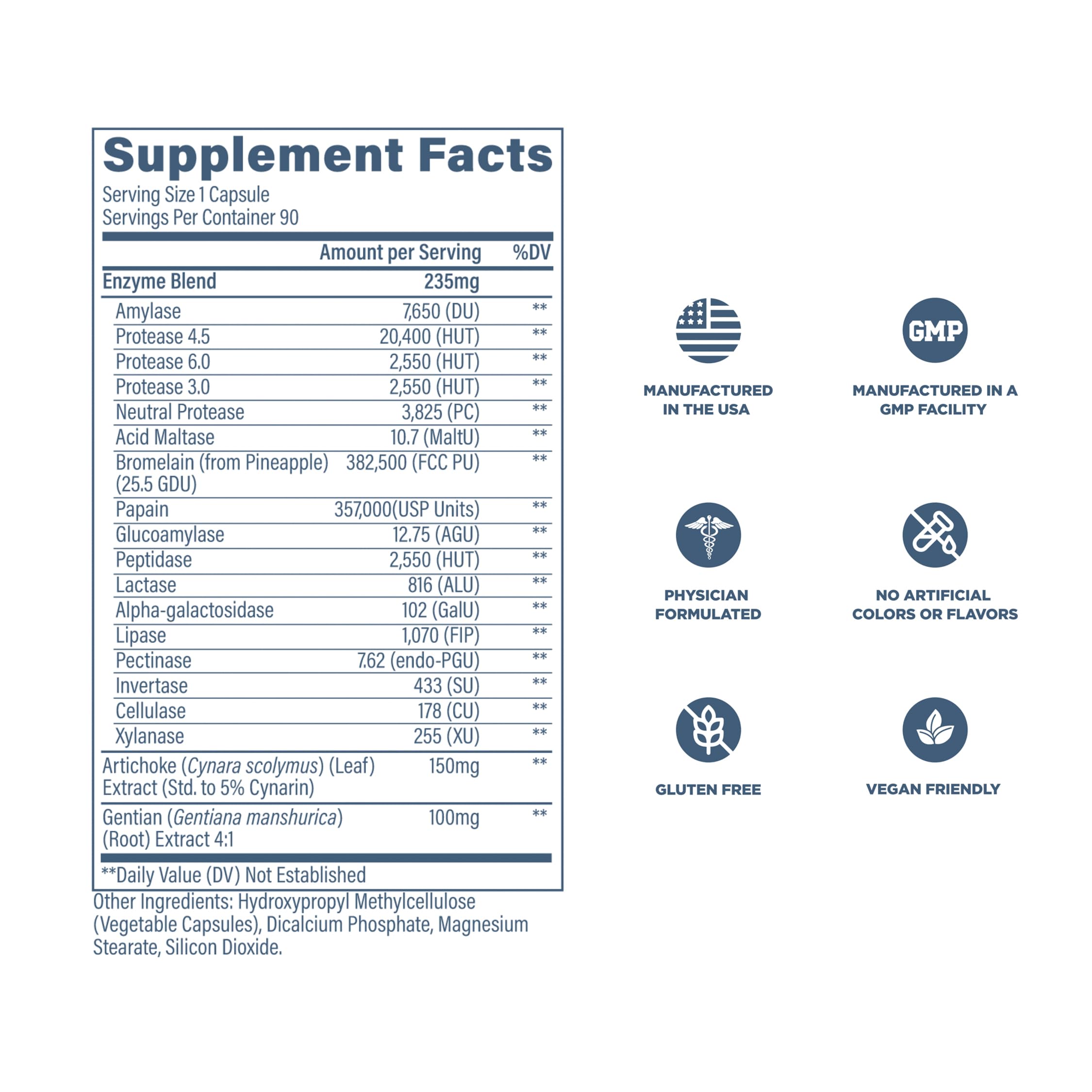 Revive MD etiqueta con ingredientes claves, transparencia de la fórmula