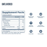 Ingredientes clave psyllium e inulina en primer plano para el suplemento Revive MD