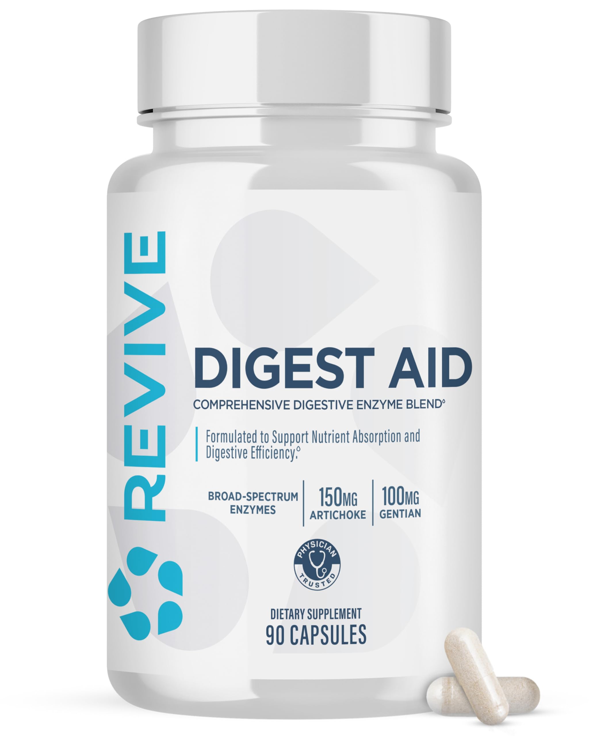 Revive MD frasco frontal mostrando el envase y cantidad de cápsulas
