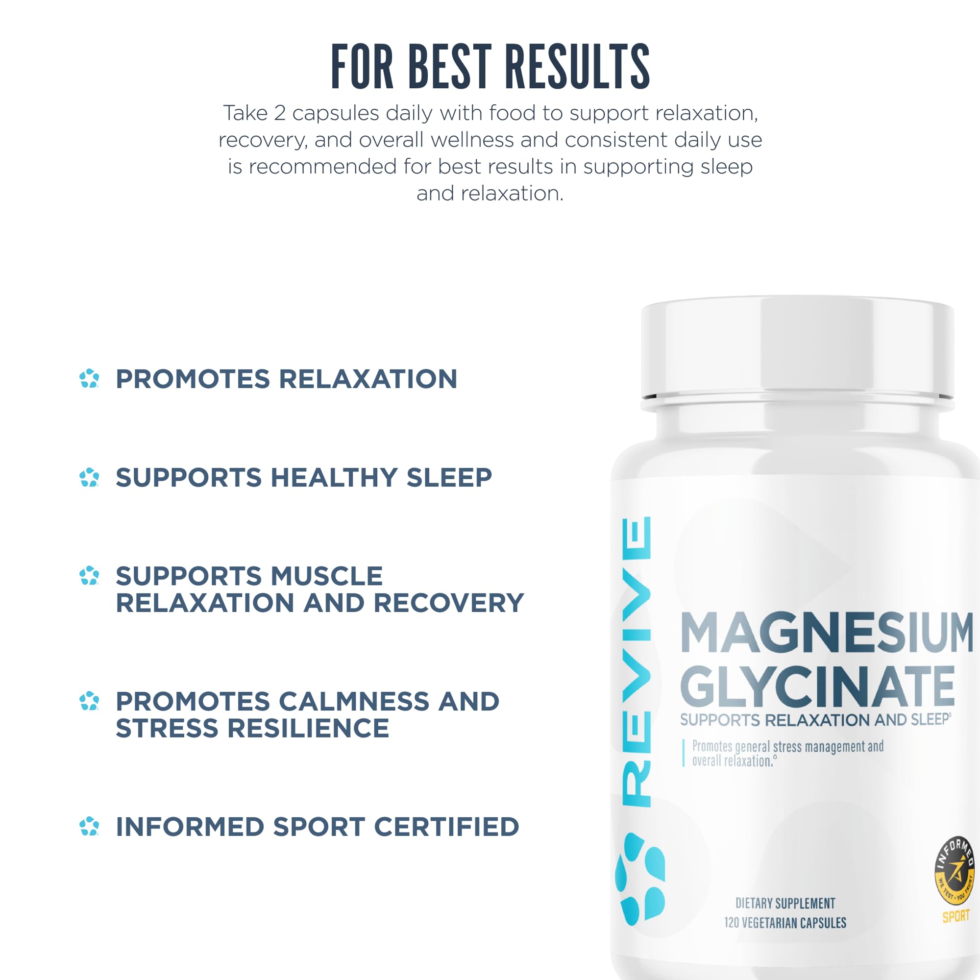 Revive MD envase junto a cama mostrando uso nocturno y relajación