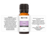 REVIVEEO Calm etiqueta con lista de ingredientes y origen, transparencia y trazabilidad
