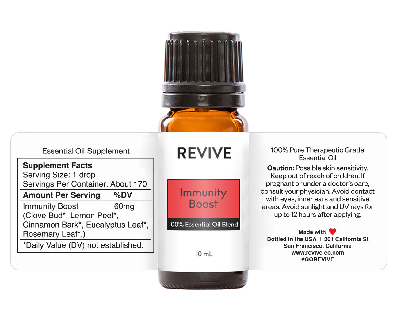 REVIVEEO etiqueta detallada con ingredientes claros y origen