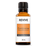 REVIVEEO frasco frontal mostrando 30 mL y pureza visible, tranquiliza el ambiente