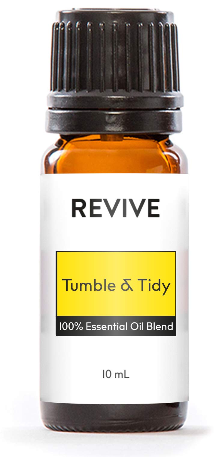 REVIVEEO frasco frontal Tumble & Tidy mostrando diseño y uso doméstico