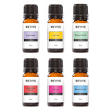 REVIVEEO kit frontal mostrando las seis botellas, organizado y listo para uso