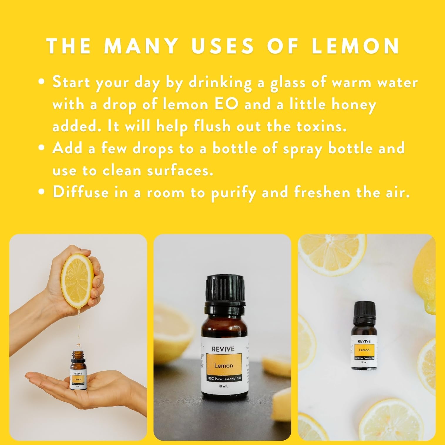 REVIVEEO aceite de limón en un difusor, ambientación aromática rápida