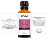 REVIVEEO detalle de la etiqueta que resalta ingredientes y pureza