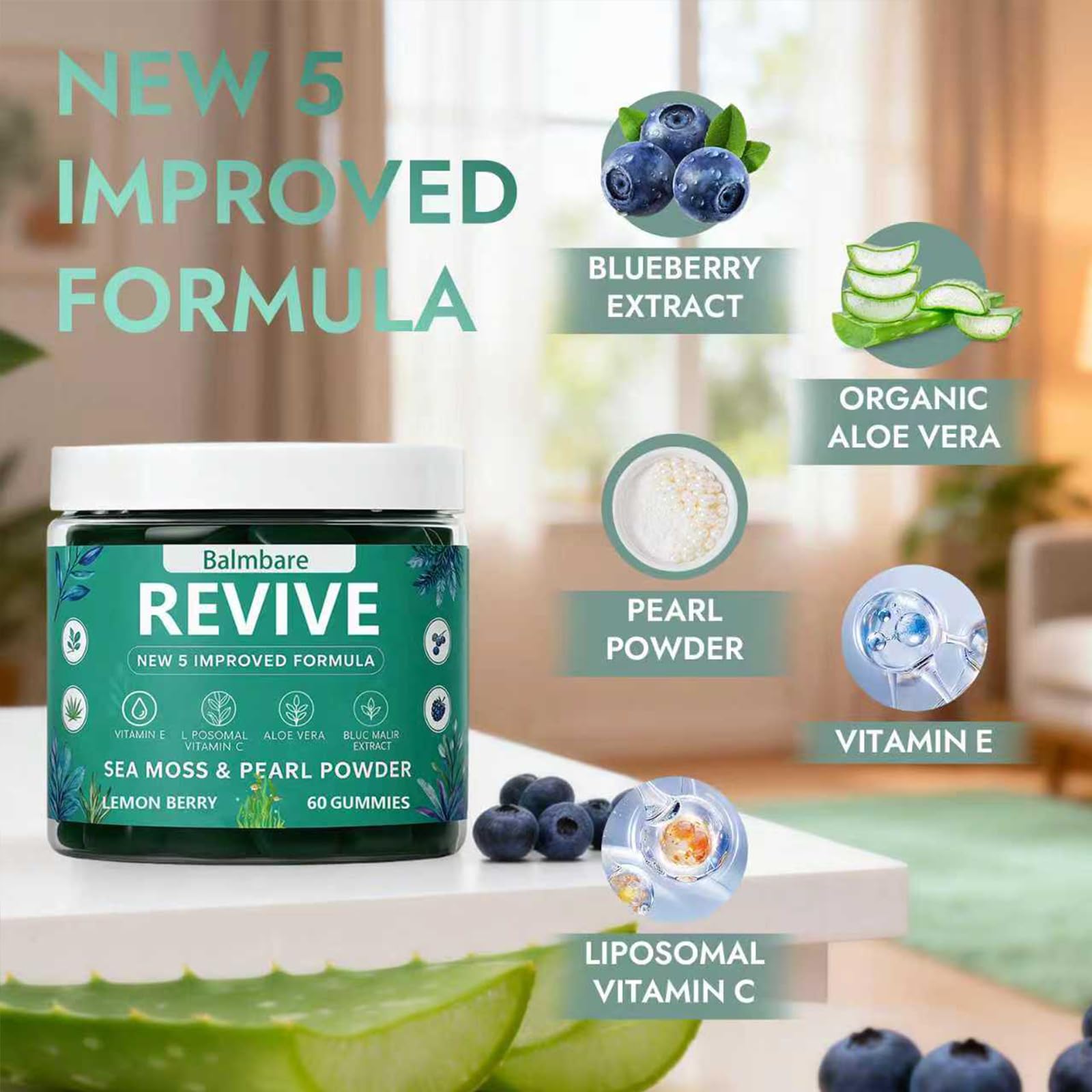 ReviveNerve etiqueta con ingredientes claros para confianza