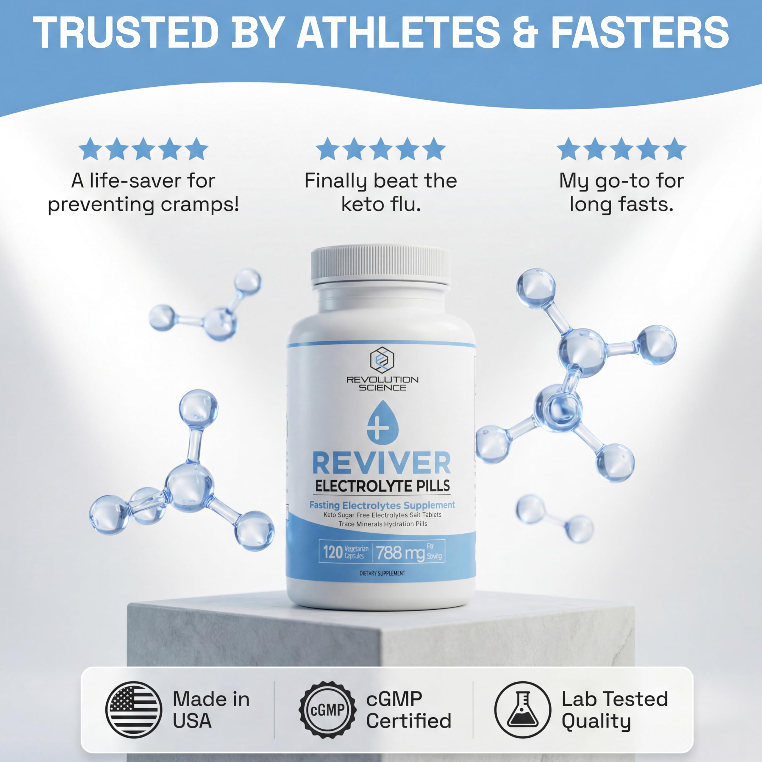 REVIVER bote abierto con pastillas para ver contenido y almacenamiento seguro
