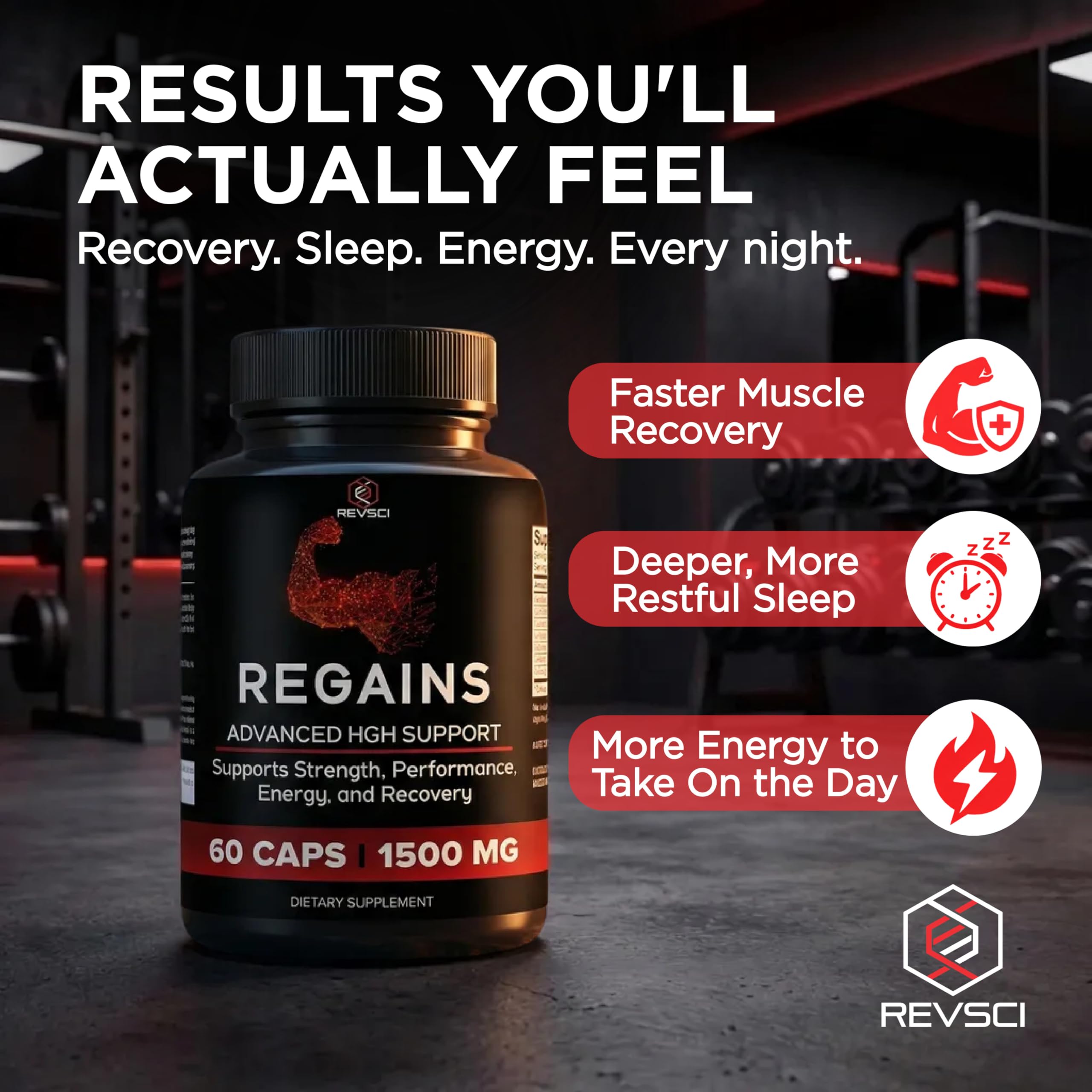 Revolution Science producto en uso en gimnasio para mejor recuperación