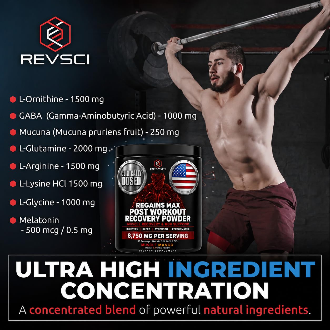 Revolution Science bebida con sabor mango que apoya recuperación y gusto agradable